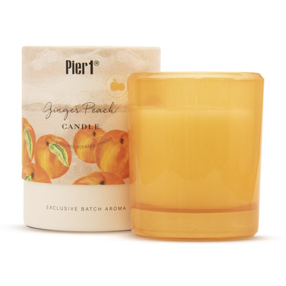 Pier 1 Ginger Peach 8oz Boxed Soy Candle