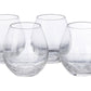 Pier 1 Clear Crackle Set of 4 Stemless Wine Glasses - Pier 1