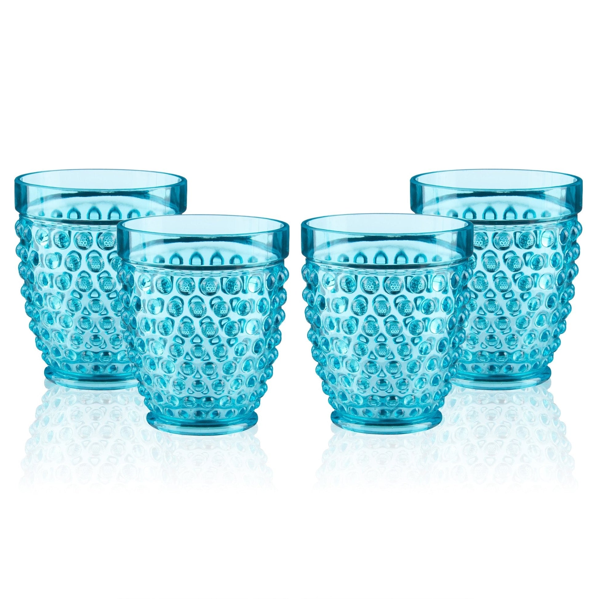 Pier 1 Emma Aqua Acrylic 13 oz Drinking Glasses, Set of 4 - Pier 1