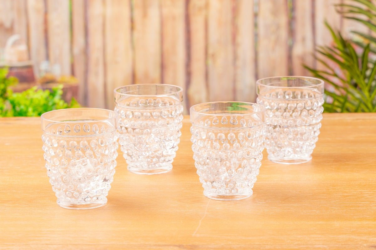 Pier 1 Emma Clear Acrylic 13 oz Drinking Glasses, Set of 4 - Pier 1