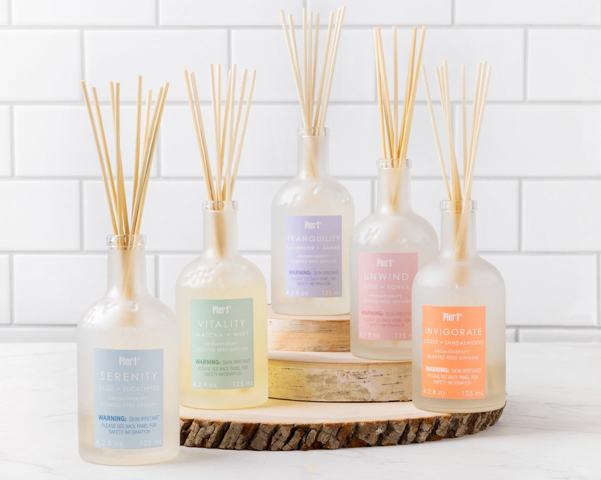 Pier 1 Vitality Matcha & Mint Aromatherapy Reed Diffuser