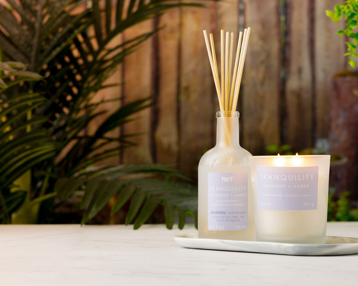Pier 1 Tranquility Lavender & Amber Aromatherapy Reed Diffuser