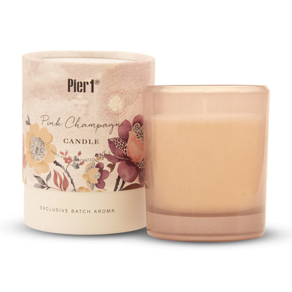 Pier 1 Pink Champagne 8oz Boxed Soy Candle